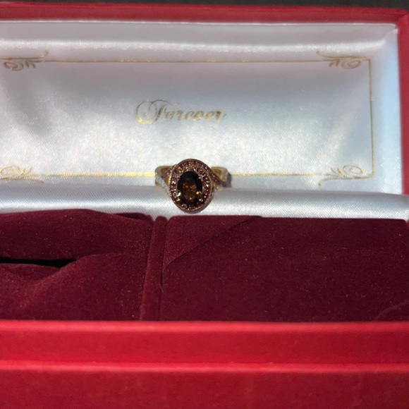 Alfred Durante Mocha Diamond and Cocoa Quartz Ring 5.5 - Picture 11 of 16